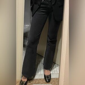 Mango grey flared jeans